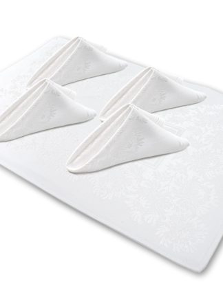 Contessa White Placemat and Dinner Napkin Set