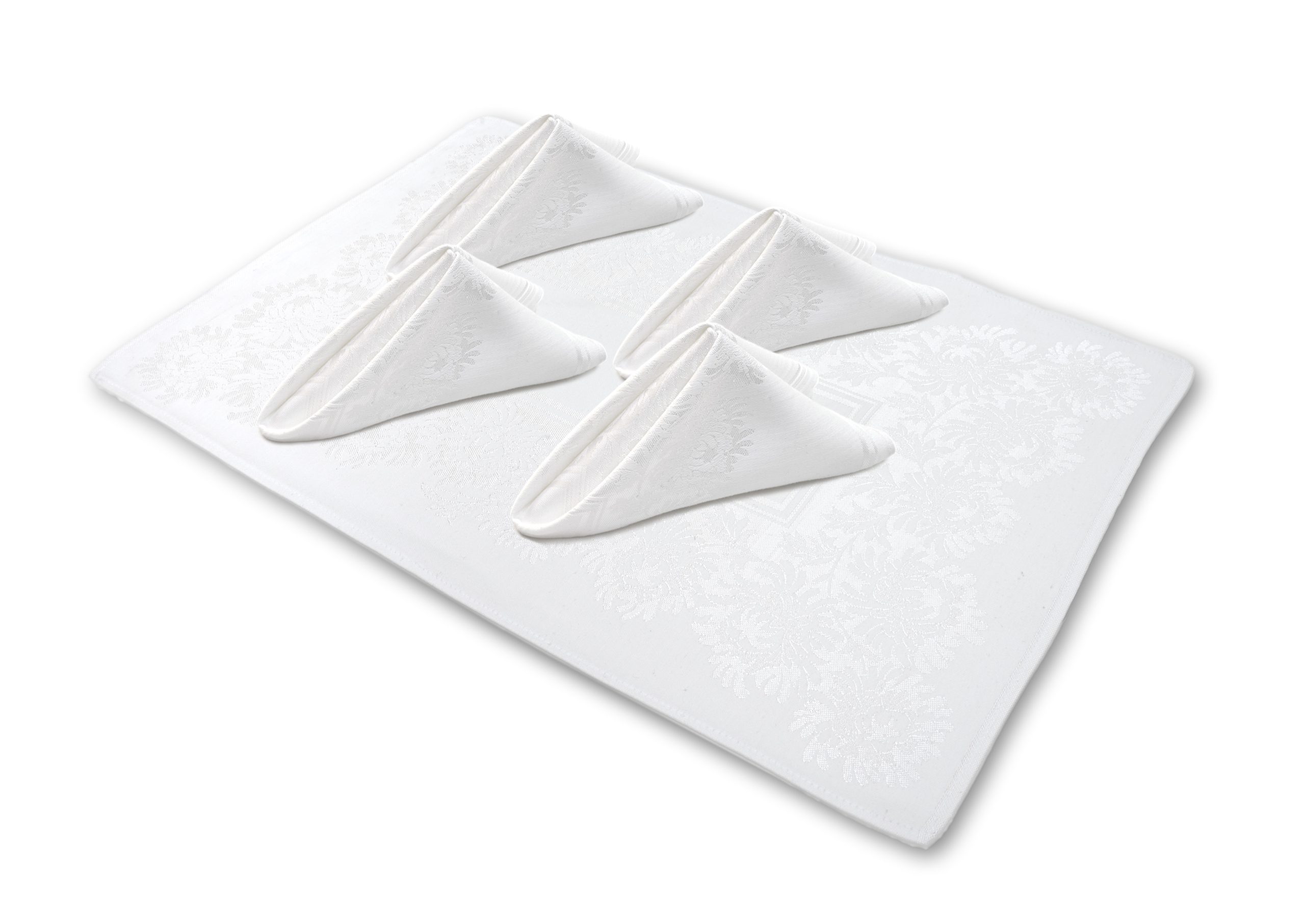 Contessa White Placemat and Dinner Napkin Set