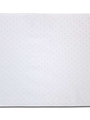 Damask Polka Dot White Cotton Rectangle Placemat