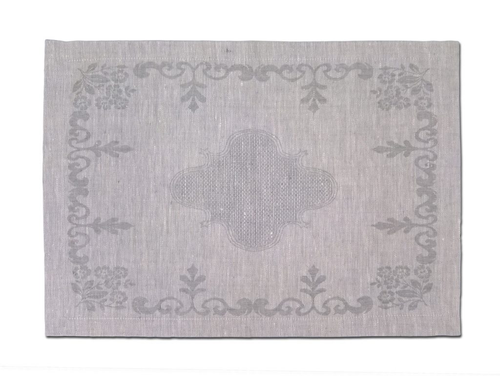 Etamine Floral Natural Flax Linen Placemat