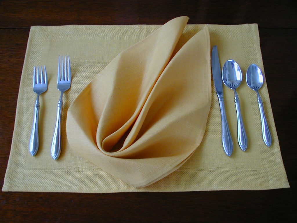 Mustard Yellow Etamine Linen Placemat