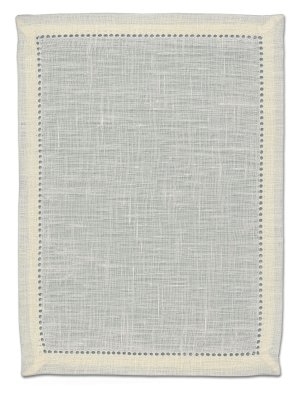 Hemstitch Ecru Linen Cocktail Napkin