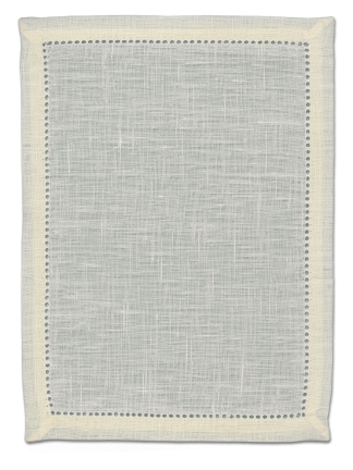 Hemstitch Ecru Linen Cocktail Napkin