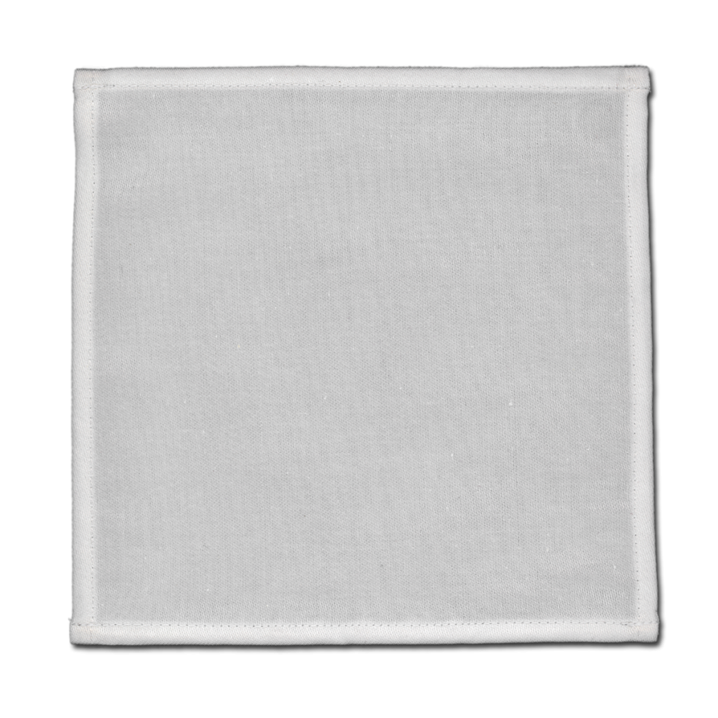 Damask Sateen White Cotton Cocktail Napkin