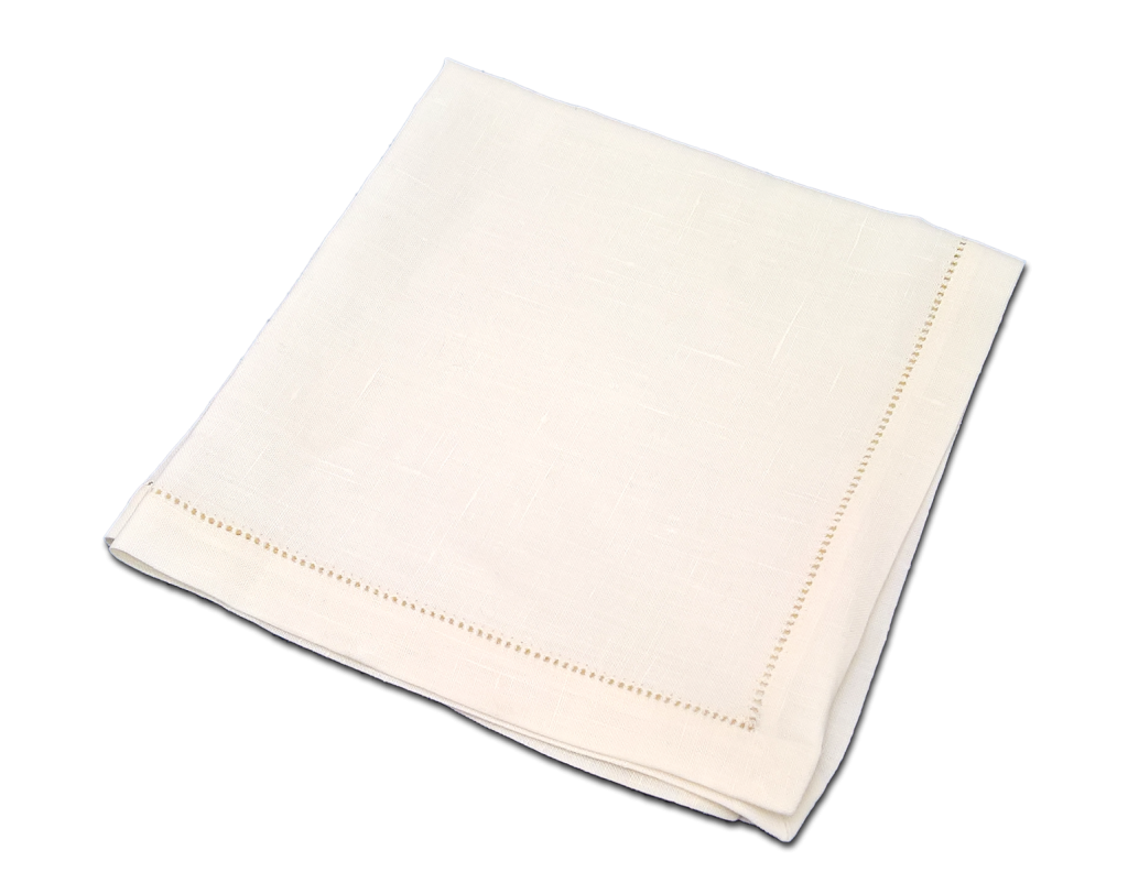 Ecru Hemstitch Linen Tea Napkin