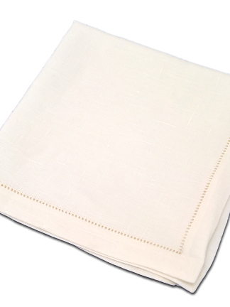 Ecru Hemstitch Linen Tea Napkin