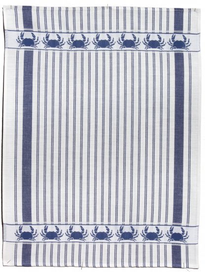 Crab Blue & White Kitchen Towel