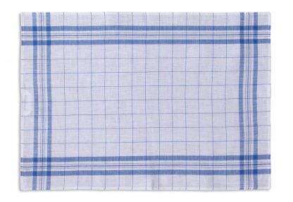 Linen Glass Towel Blue Windowpane