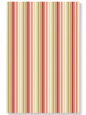 Ashbourne Stripe Green and Red Linen Tea Towel - 18" x 28"