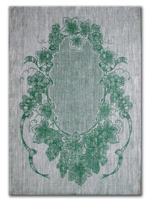 Grape Green Linen Tea Towel
