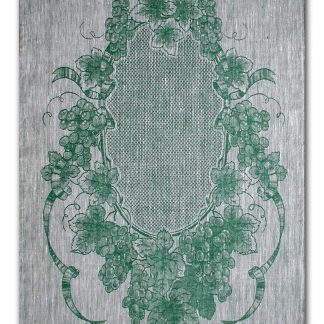 Grape Green Linen Tea Towel