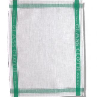 Linen Glass Towel Green