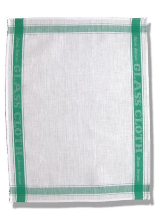 Linen Glass Towel Green