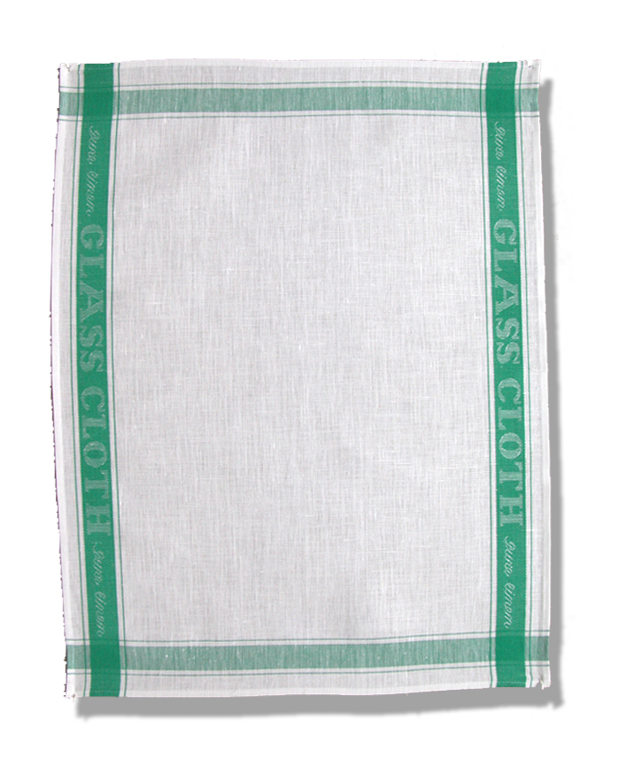 Linen Glass Towel Green