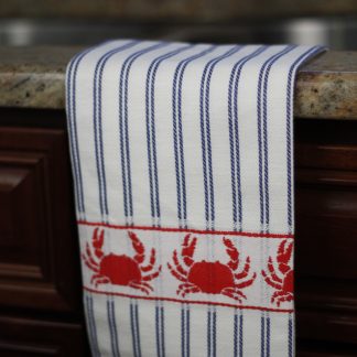 Crab Linen and Cotton Tea Towel - 20" x 28"