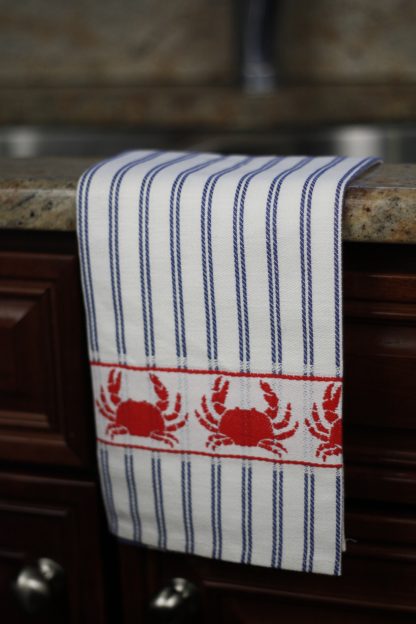 Crab Linen and Cotton Tea Towel - 20" x 28"