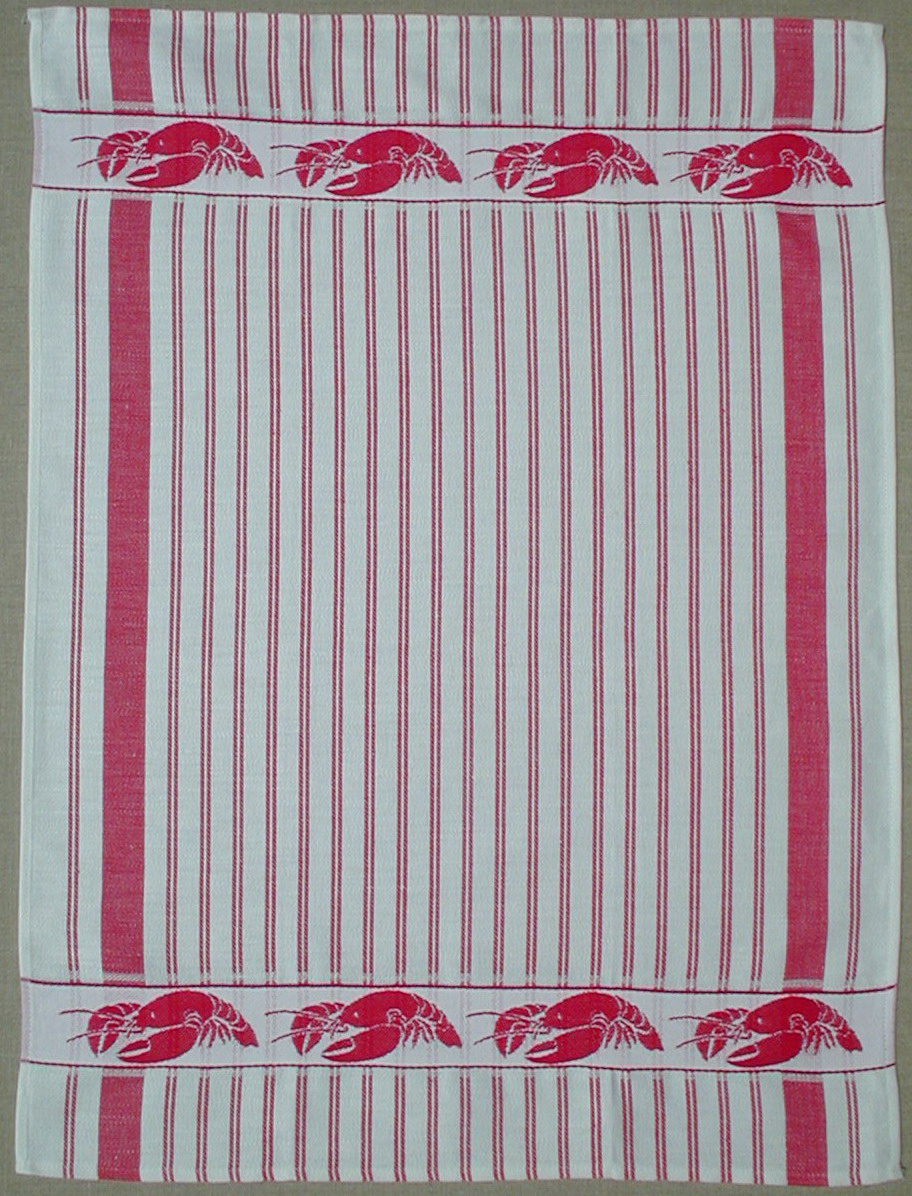 Lobster Red and White Kitchen Towel