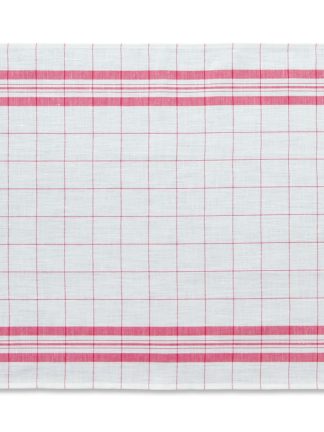 Linen Glass Towel Red Windowpane