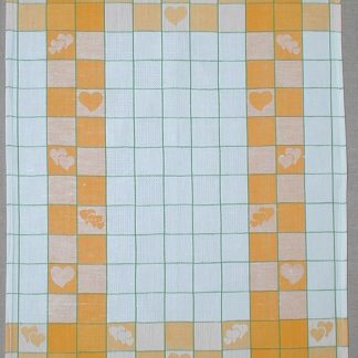 Yellow Heart Linen Tea Towel