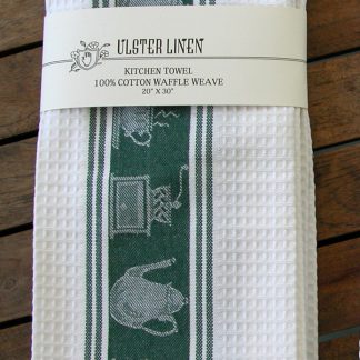 Green Coffee Waffle Weave Hand Towel