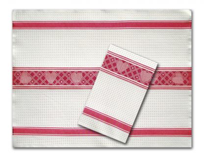 Red Heart Waffle Weave Hand Towels