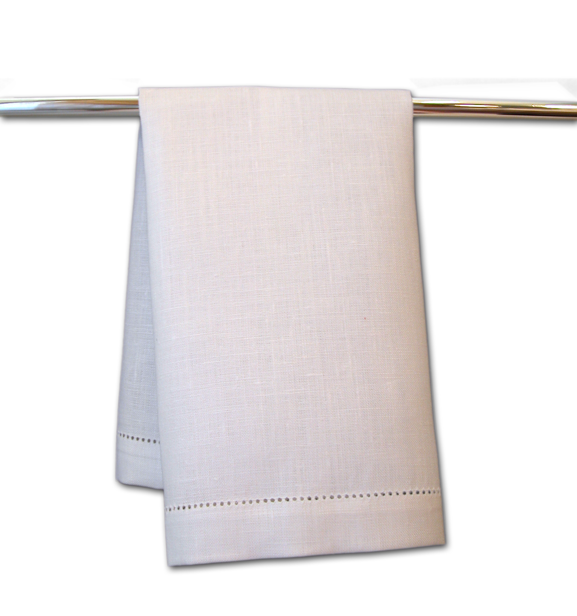 Fine Hemstitch Ecru Linen Hand Towel - Nesting Threads