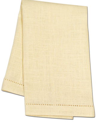 Hemstitch Ecru Linen Hand Towel