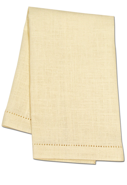 Hemstitch Ecru Linen Hand Towel