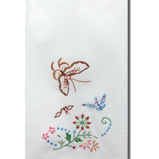 Butterfly Embroidered Fingertip Towel
