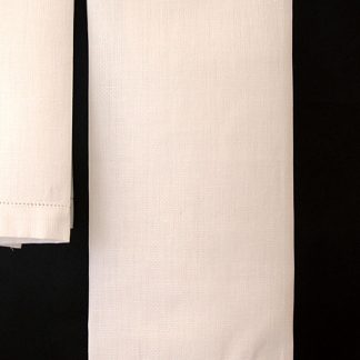 Ecru Hemstitch Huck Linen Face Towel