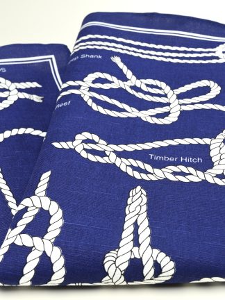 Knots and Bends Hitches Linen Cotten Tea Towel