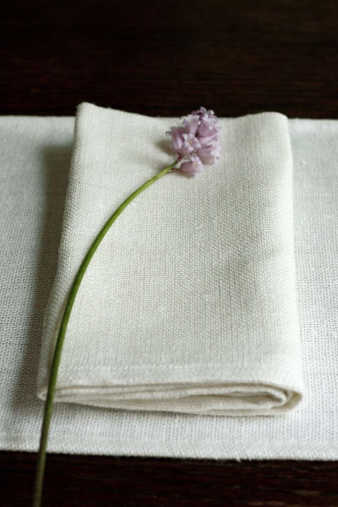 In the Buff Oyster Linen Dinner Napkin - 20"
