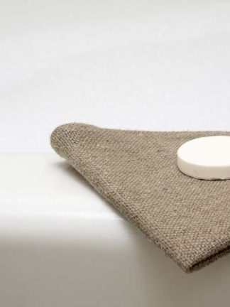 Rustic Natural Flax Linen Washcloth