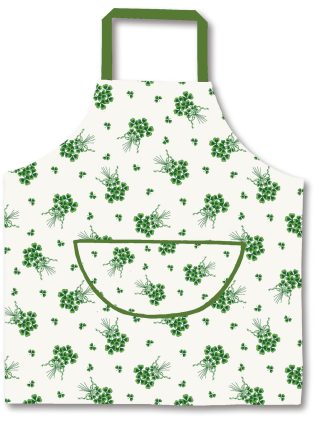 Shamrock Bunch Cotton Bib Apron