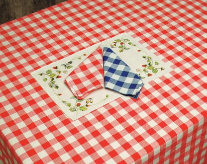 Gingham Checkered Napkins - Linen and Cotton Dinner Napkin