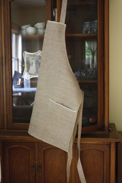 Natural Linen Bib Apron