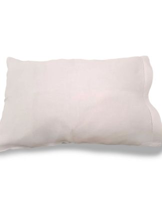 Hemstitch Oyster Cream Linen Standard Pillowcase