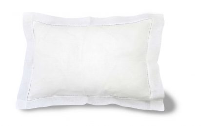 White sham pillowcase with 2" hemstitch design