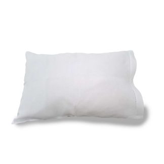 One Row Fine Hemstitch White Linen Standard Pillowcase
