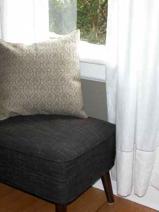 Our Fleur-de-lis Linen Throw Pillow Cover has a classic print in grey on natural, heavy weight linen.