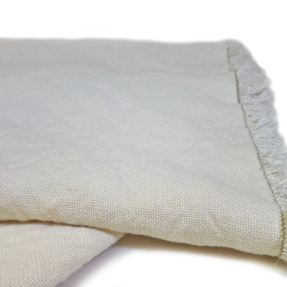 Fringe Linen Throw Blanket in Oyster