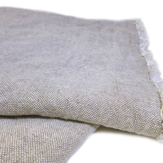 Fringe Linen Throw Blanket in Oatmeal