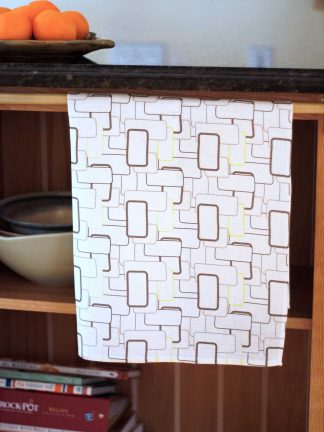 Geometric Linen Tea Towel