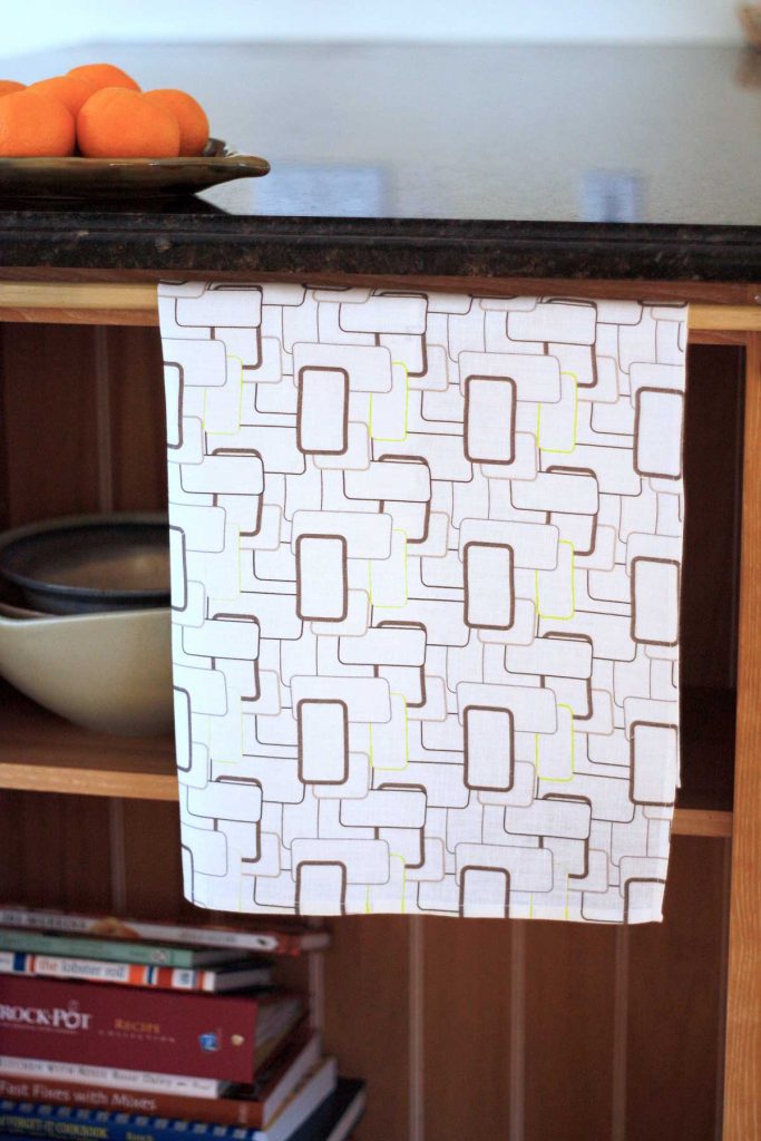 Geometric Linen Tea Towel