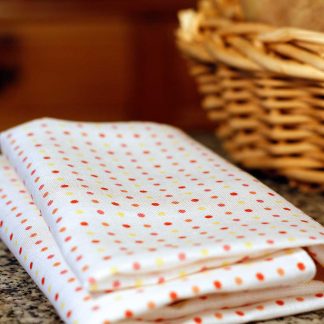 Polka Dot Linen Tea Towel