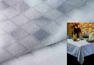 Diamond White Cotton Tablecloth