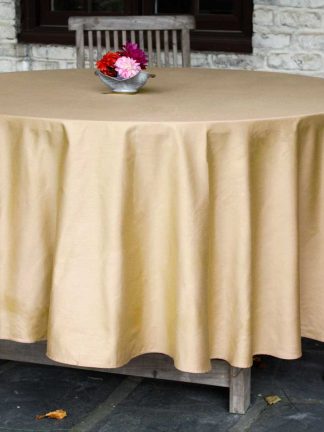 Yellow Round Cotton Tablecloth