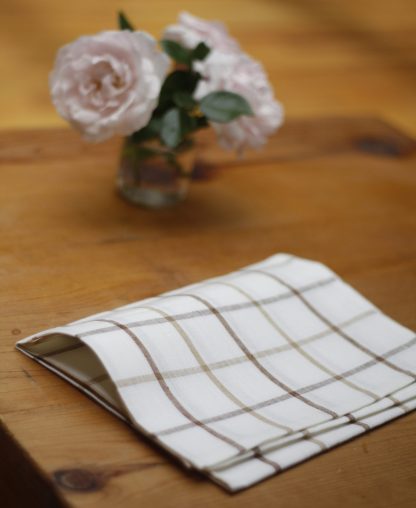 Cotton Grid Tea Towel