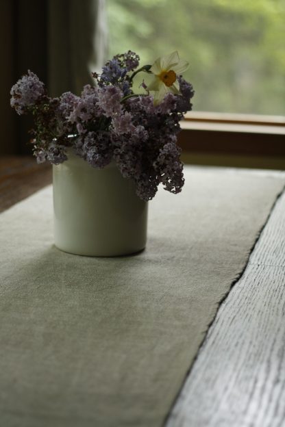 Rustic Natural Linen Table Runner