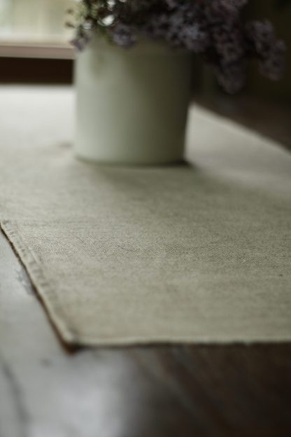 Rustic Natural Linen Table Runner